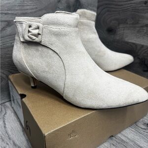 Juliet Holy Women’s Pointed Toe Ankle Boots Side Zipper Faux Suede size 7